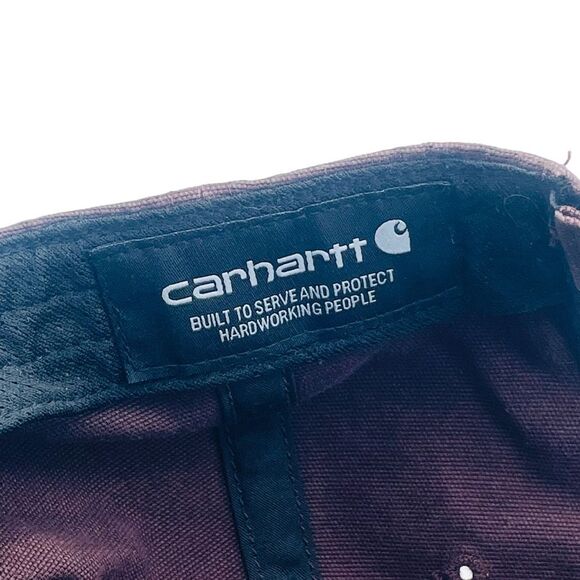 Maroon Brown Carhartt Force Cotton Canvas Texas State Patch Hat Cap - Picture 6 of 6